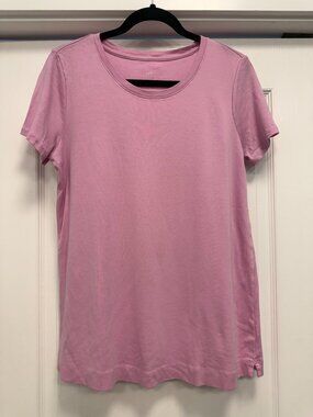 J.Jill Pink Pima Cotton Tee, Size MT